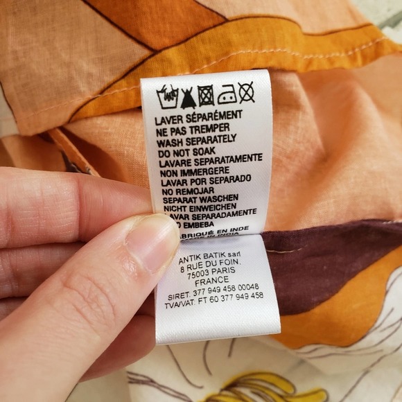 Antik Batik| Miami Floral Blouse Peach Size Small 38 - Picture 9 of 11